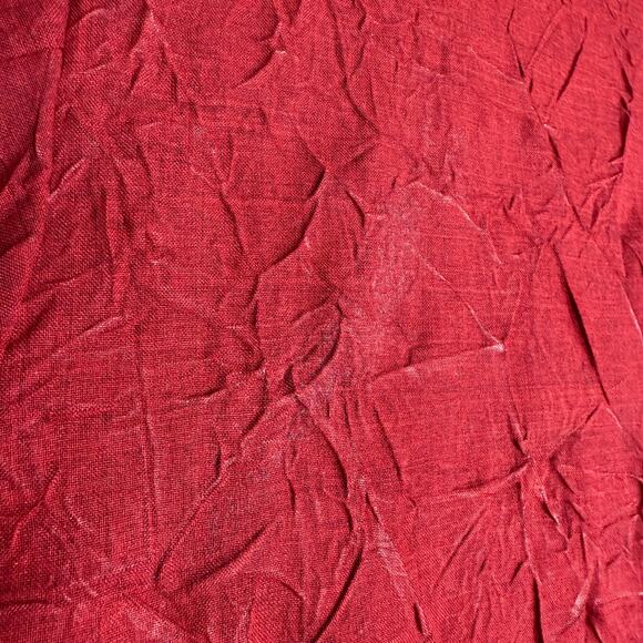 Bosco Uomo Shirt Men Large Red Textured Short Sleeve Button Up Vintage 70s 80s - Picture 6 of 13